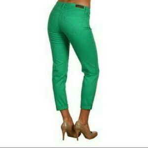 Calvin Klein green skinny jeans